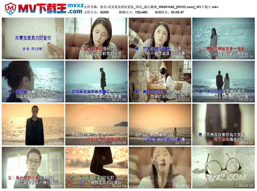 佚名-其实我真的好爱你_国语_流行歌曲_MB201042
